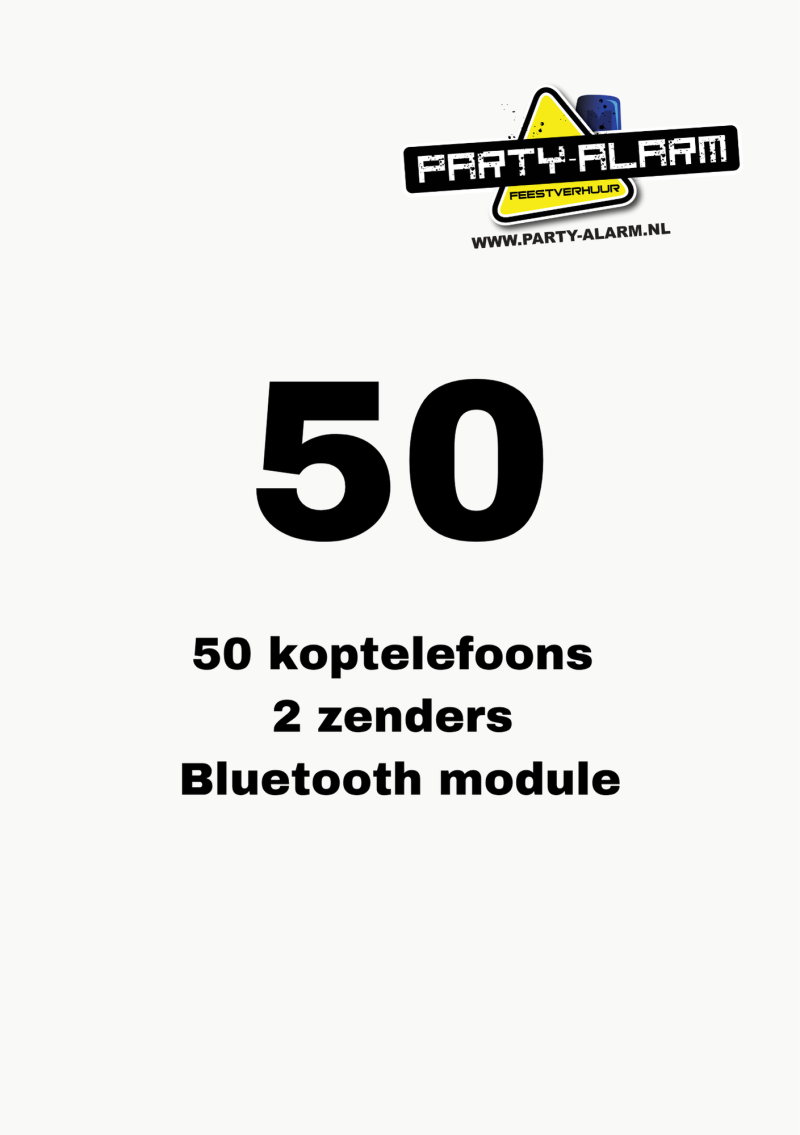 Silent disco set 50 personen