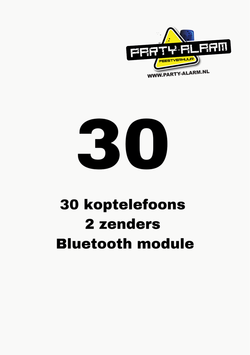 Silent disco set 30 personen