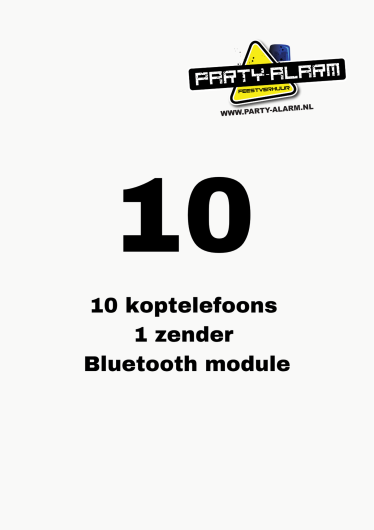 Silent disco set 10 personen